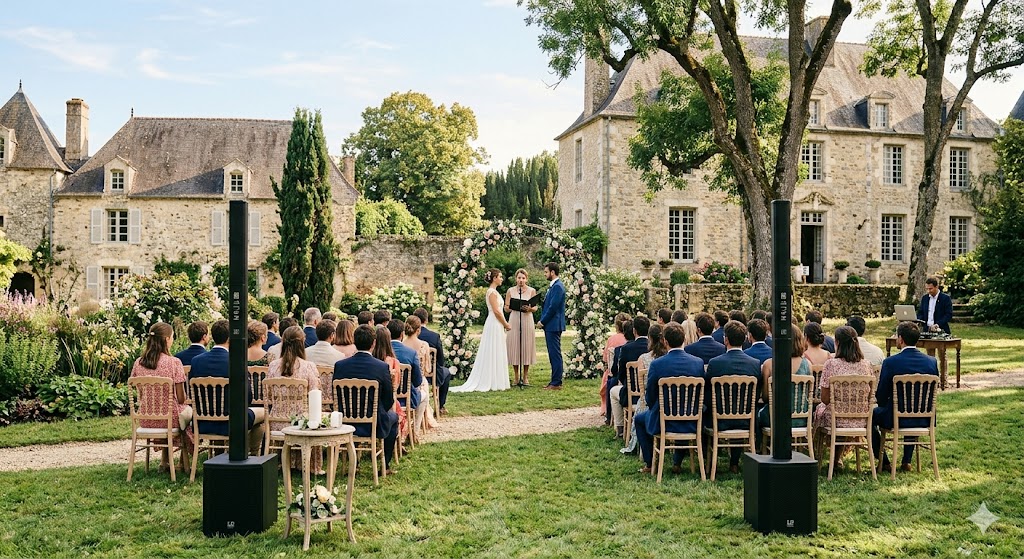 Sonorisation cérémonie laïque mariage — micros et musiques personnalisées